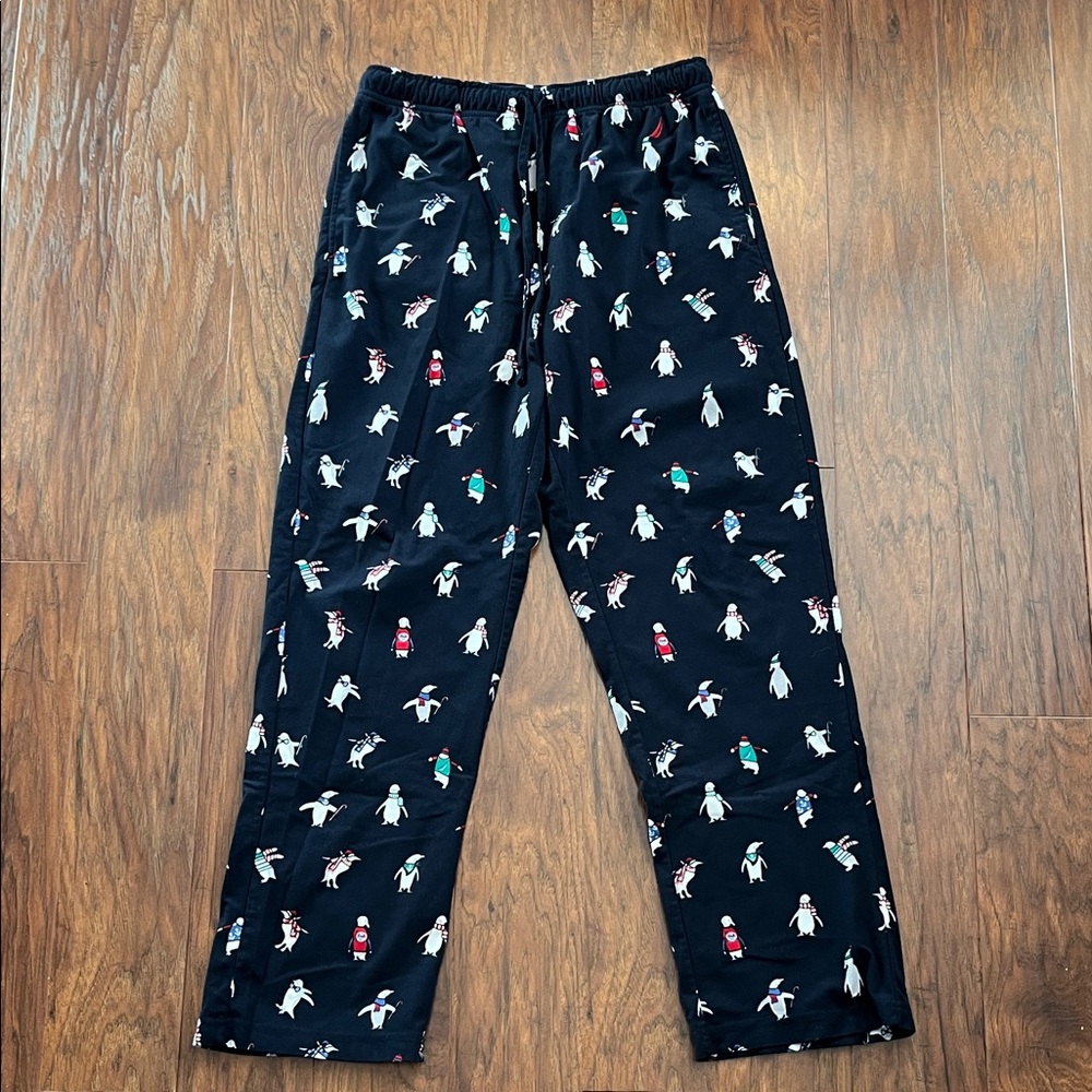 Nautica Men’s Navy Blue Penguin Pattern Sleep Pants